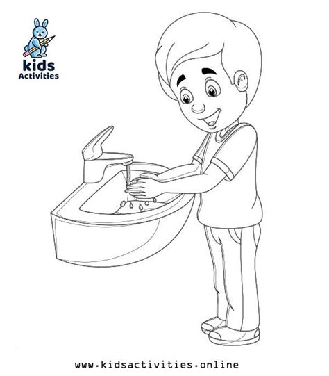 hand washing coloring pages  preschoolers kids activities
