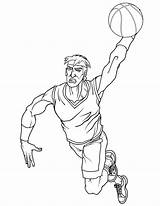 Coloring Basketball Player Pages Printable sketch template