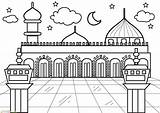 Masjid Nabawi Mewarnai sketch template