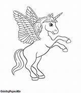Unicorn Einhorn Pegasus Kleurplaat Ausmalen Ausmalbild Pferd Unicorns Kleurplaten Eenhoorn Vleugels Colouring Licorne Coloringpages Getdrawings Winged Cheval Flügel Unicornio Malvorlage sketch template