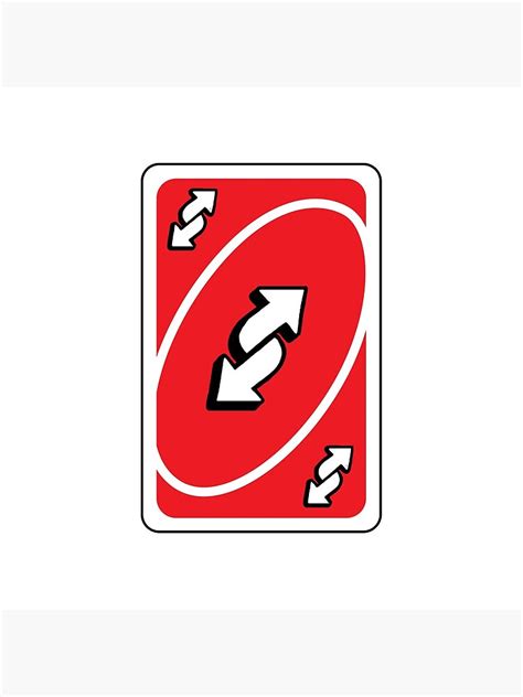 uno reverse card red poster  sale  hungryhuman redbubble