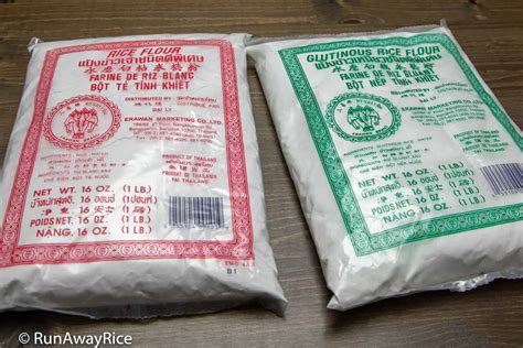 rice flour  glutinous rice flour    differences