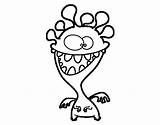 Monster Coloring Colorear Para Dibujo Pages Ugly Dibujos Monstruo Con Monstruos Template sketch template