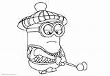 Minion Golf Coloring Pages Play Printable Adults Kids sketch template