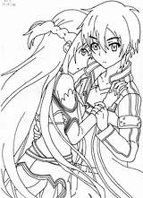 Kirito Sword Asuna Online Coloring Pages Lineart Drawing Chibi Printable Deviantart Getcolorings Cuddling Couples Fascinating Color Getdrawings Wesharepics sketch template
