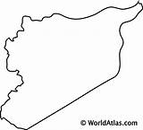Syria Syrian Syrien Arab Atlas Leere Arabischen Republik Nation Worldatlas Represents Downloaded Pointing sketch template