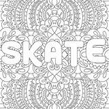 Skating Zentangle sketch template
