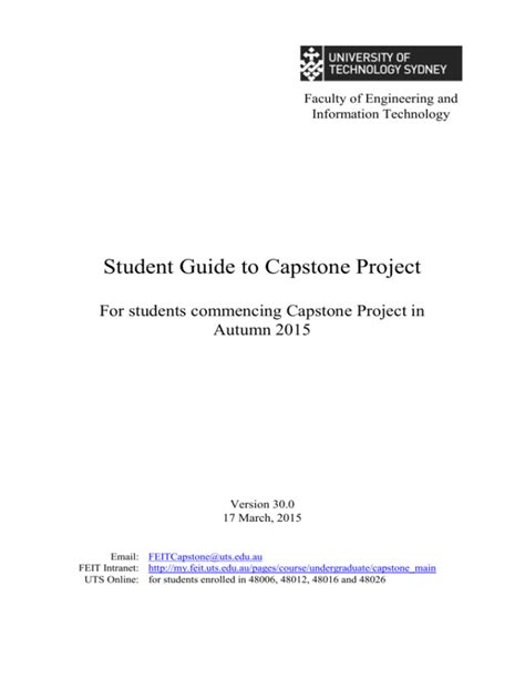 student guide  capstone project