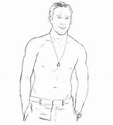 Ryan Coloring Gosling Jeans Book Pleated sketch template