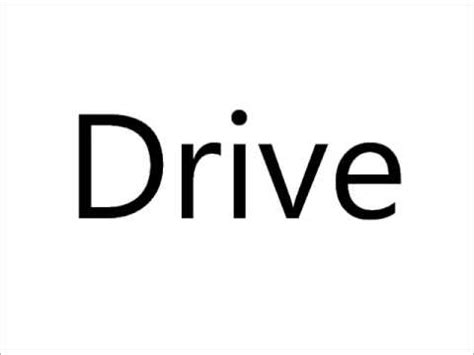 pronounce drive youtube