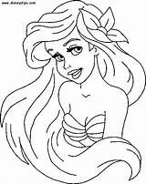 Mermaid Little Ariel Coloring Pages Printable Printables sketch template