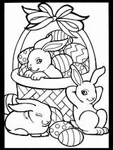 Easter Basket Rabbits Coloring Freebie Cute Stamping Card Dover Shrink Publishing Bit Could Down Click sketch template
