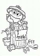 Oscar Grouch Coloring Pages Street Sesame Trash Colouring Drawing Sign Sheets Color Books Christmas Elmo Oscars Book Popular Party Monster sketch template