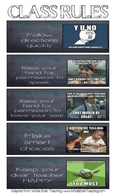 New Funny School Memes Teaching Classroom Rules 16 Ideas