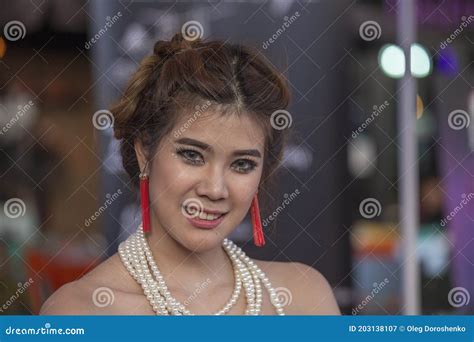Beautiful Thai Girl Takes Part In A Beauty Contest During The Chinese New Year Celebration In