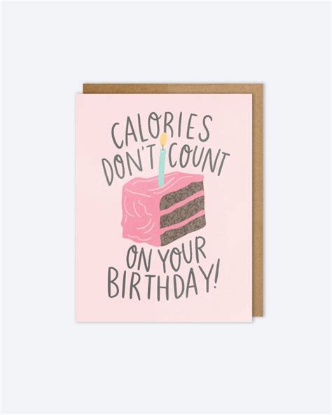 funny birthday card calories don t count on your etsy funny