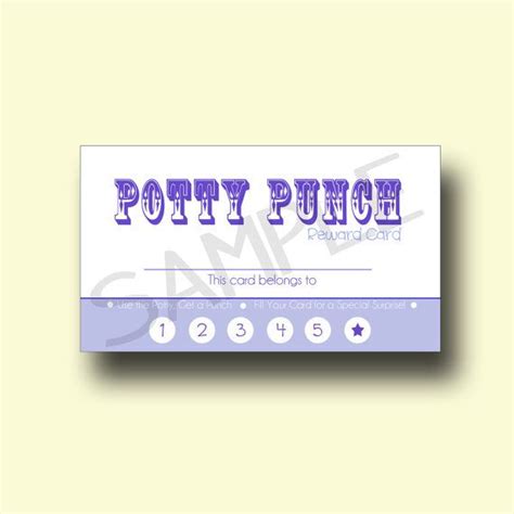 business card   words potty punch