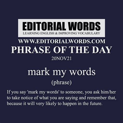 phrase   day mark  words nov editorial words