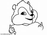Coloring Pages Chipmunks Theodore Alvin Kids Printable sketch template