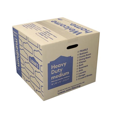 medium heavy duty cardboard moving box actual          lowescom