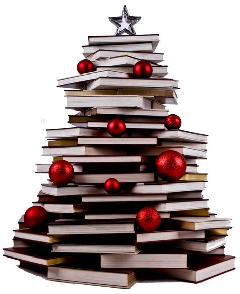 super bookworm girl christmas tree  books