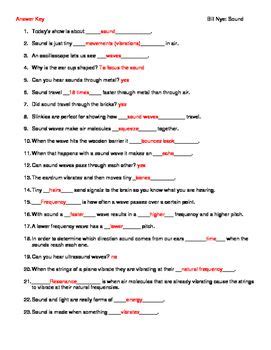 bill nye sound worksheet worksheet