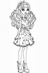 Ever After High Coloring Cupid Pages Hatter Madeline Printable sketch template