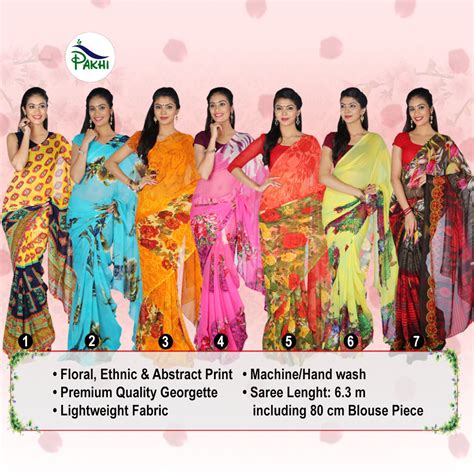 buy pakhi shubhangi 7 georgette sarees 7g22 online at