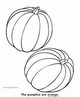 Coloring Pages Pumpkin Halloween Pumpkins Printable Thanksgiving Colors Preschool Food Sheets Learning Orange Two Color Print Child Small Jack Printing sketch template