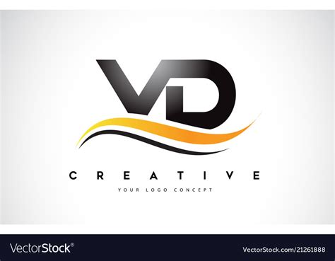 vd   swoosh letter logo design  modern vector image