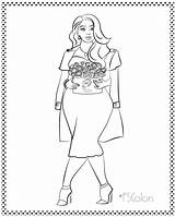 Women Curvy Fashion Coloring Pages Template sketch template