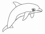 Dolphin Coloring Simple Dolphins Kids Dauphin Coloriage Imprimer Vey Animals Pages Dessin Bebe Colorier Color Animal Print Justcolor sketch template