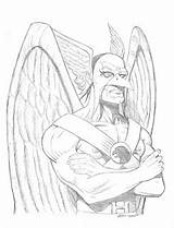 Hawkman Pages Coloring Template sketch template