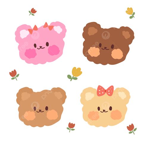 bear cartoon cute vector art png cute korean bear stickers cartoon