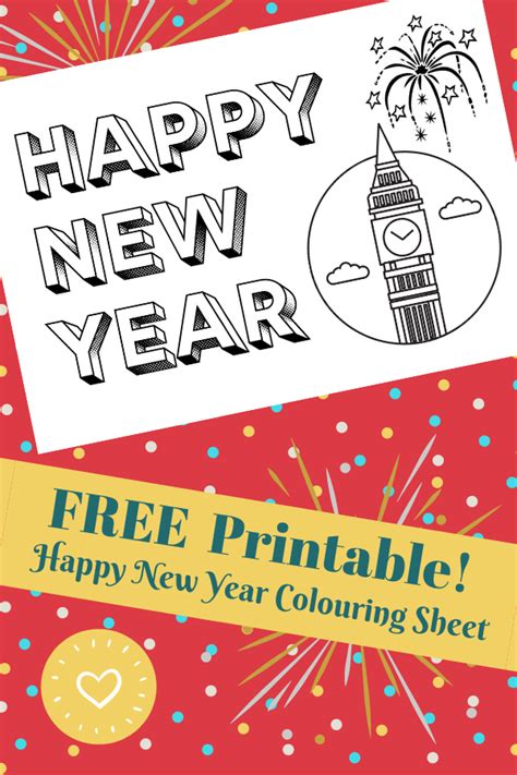 printable happy  year colouring sheet hodgepodgedays