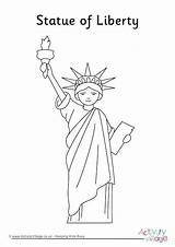 Statue Liberty Coloring Kids Pages Colouring Cartoon Drawing Color Printable Simple Easy Choose Board Sheets Worksheets Activityvillage sketch template