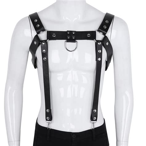 buy msemis harness men bondage pu leather harness men