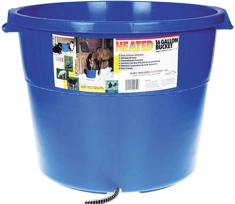 heated  gallon bucket allied precision waterers stable equipment supplies