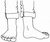 Feet Foot Clipart Clip Walking Cartoon Cliparts Legs Stomp Bare Leg Toes Cute Kid Funny Drawing Library Barefoot Line Clipartix sketch template
