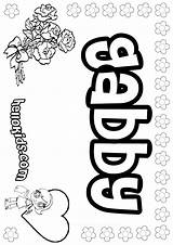 Gabby Coloring Pages Name Color Girls Names Print Hellokids Girly Online Source sketch template