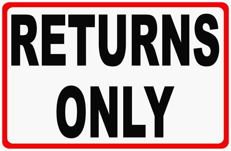 returns  sign signs  salagraphics