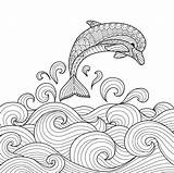 Dolphin Coloring Pages Mandala Mandalas Choose Board Animal sketch template