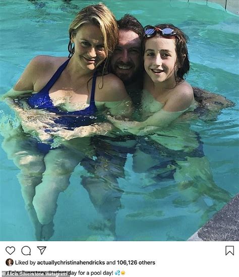 Alicia Silverstone Her Ex Husband And Their Son Swim In