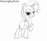 Little Draw Pony Ponies Rarity Step Body Drawingforall Paint Stepan Ayvazyan Lines sketch template
