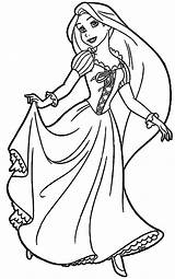 Rapunzel Coloring Pages Color Drawing Repunzel Getdrawings sketch template