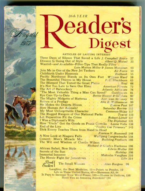 reader s digest magazine august 1957 ex 030716jhe ebay