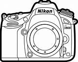 Appareil Camara Nikon Objets Tampon Fabuleux Getcolorings sketch template