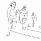 Corrida Atletismo Atletas Durante Tudodesenhos sketch template