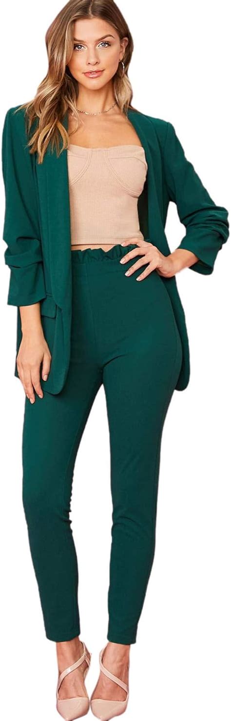 Top 10 Green Pants Suit For Women Office Home Previews