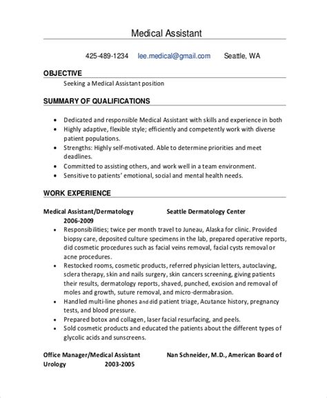 medical administrative assistant resume templates  sample